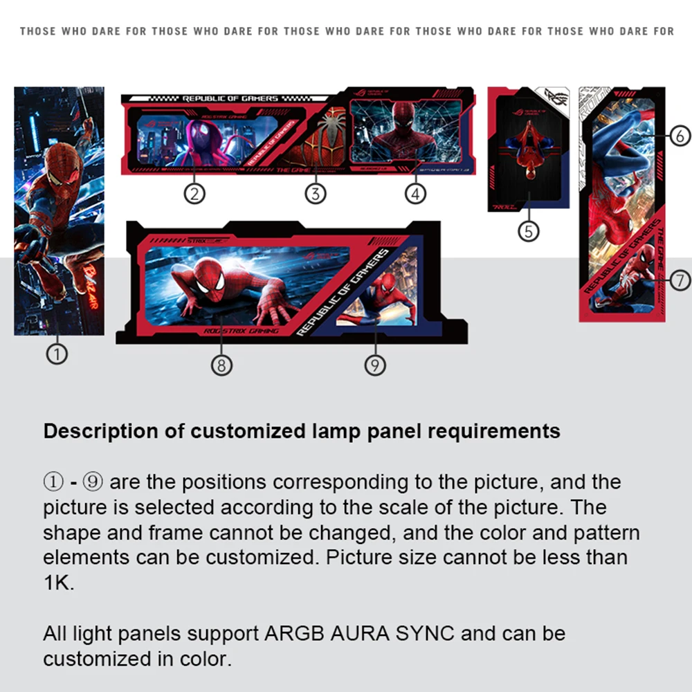 Panel de iluminación principal ROG Strix Helios reacondicionamiento ASUS GX601 chasis personalizado ARGB UV grabado láser funda de PC MOD Gabinete cubierta, 5 piezas - imagen 4