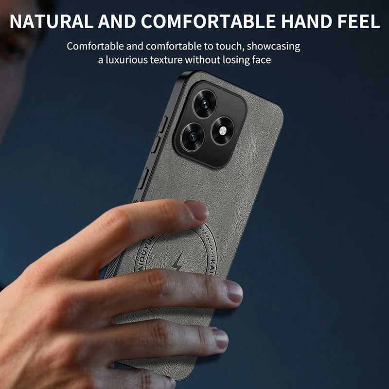 Para Honor X5C + funda para Magsafe piel de oveja de lujo Pu funda mate magnética para Honor X5 C X5Cplus parachoques anticaída - imagen 5