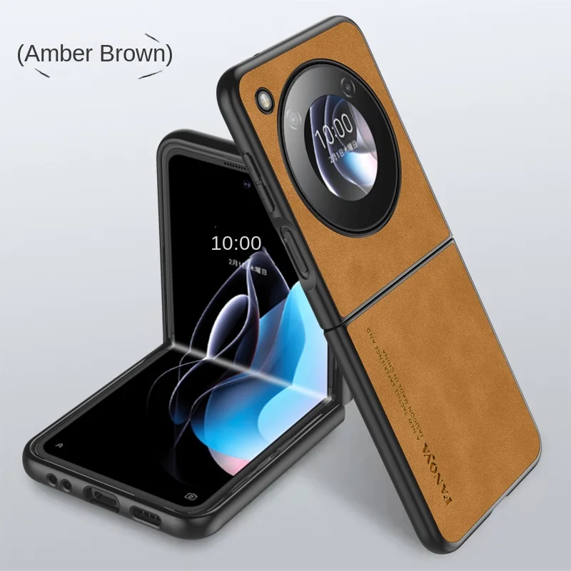 ZTE Nubia Flip 5G NX724J funda de cuero PU piel mate cubierta trasera dura a prueba de golpes funda de teléfono para Nubia Flip NubiaFlip 5G NX724J