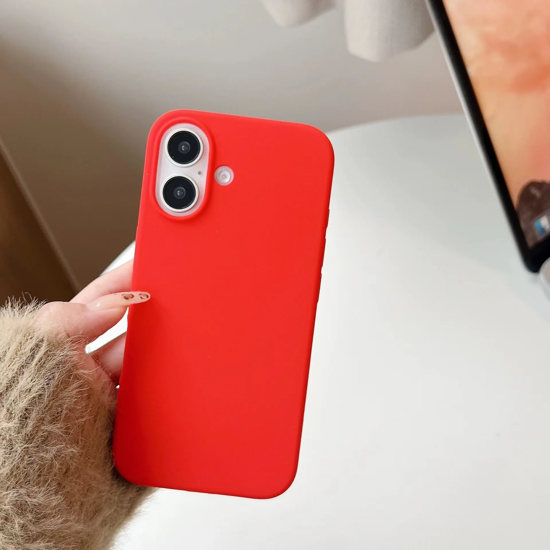 Funda de teléfono mate de silicona líquida para iphone 16 15 14 13 12 11 Pro Max 16 Plus 13 mini - imagen 5