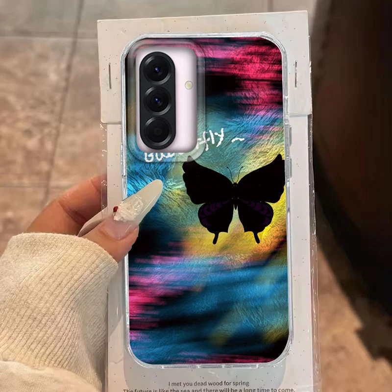 Para Samsung Galaxy A56 A55 A36 A16 A25 A35 A26 S25 S24 Plus Ultra FE cubierta de teléfono verde mariposa gradiente patrón de vórtice conchas - imagen 5
