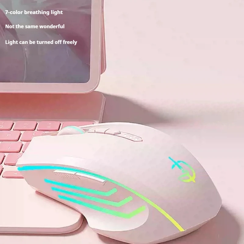 Ratón inalámbrico recargable con Bluetooth, Mouse silencioso, adecuado para portátiles, ordenadores de escritorio, juegos, oficina, aprendizaje, pantalla Universal de batería - imagen 2