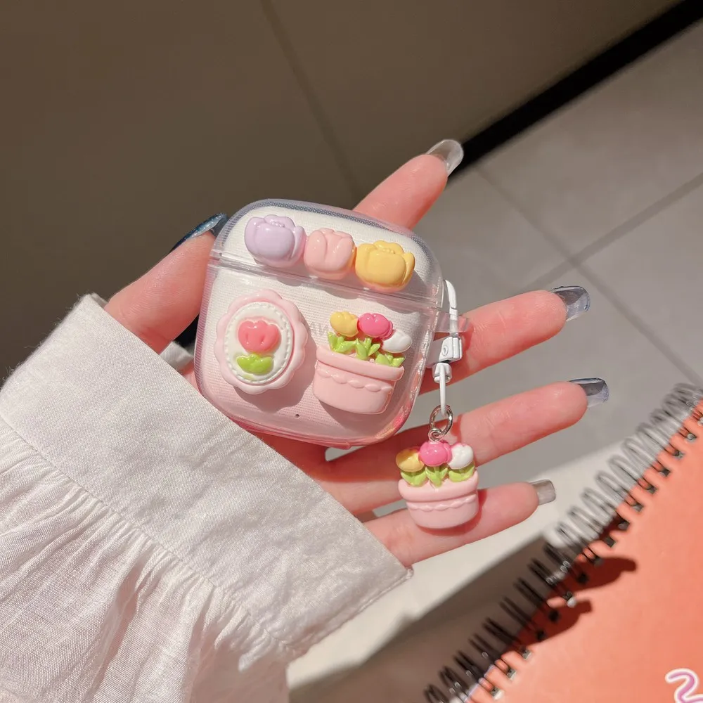 Para Huawei Freebuds SE 3 funda 3D estrella flor auricular cubierta suave para Huawei Freebuds SE 2 caja de auriculares Fundas con llavero - imagen 3