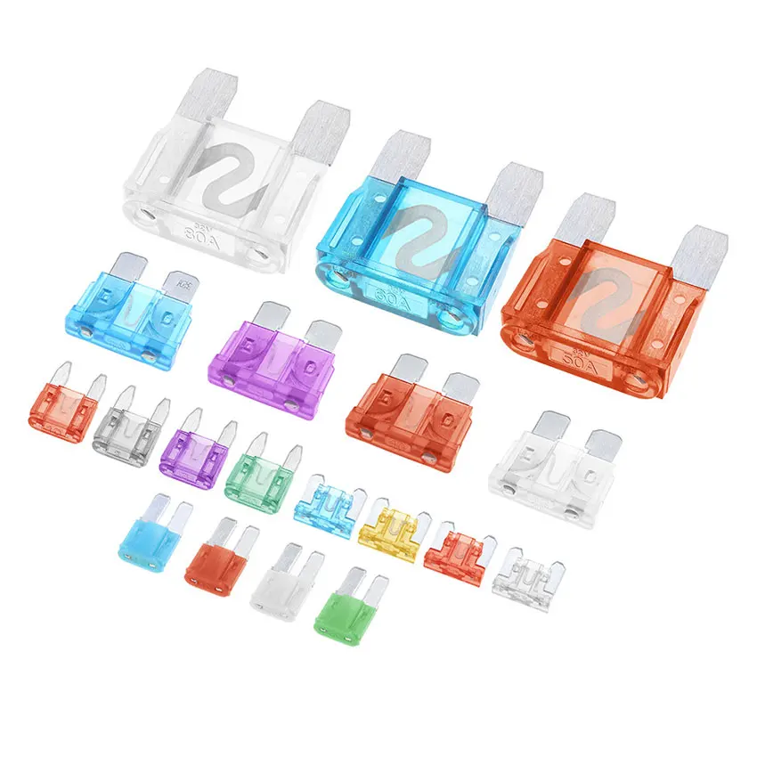 20 piezas enchufe de fusible de coche 1 ~ 10A 15/20A 25A 30A 35A 40A 60A 70A 80A Amp juego de fusibles de Clip para coche camión estándar Mini pequeño medio Micro M2 - imagen 3