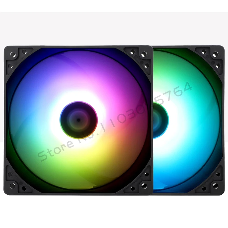 Ventilador de carcasa RGB 12025, Enfriador de CPU silencioso, cojinete de S-FDB, 12CM, 5V, 0-1550 RPM, TL-C12CW-S negro/blanco silencioso - imagen 3