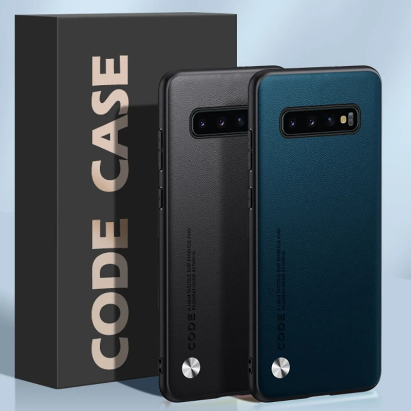 Funda de cuero PU de lujo para Samsung Galaxy S10 Plus, funda trasera de silicona a prueba de golpes, funda protectora para teléfono Samsung S10 5G - imagen 4
