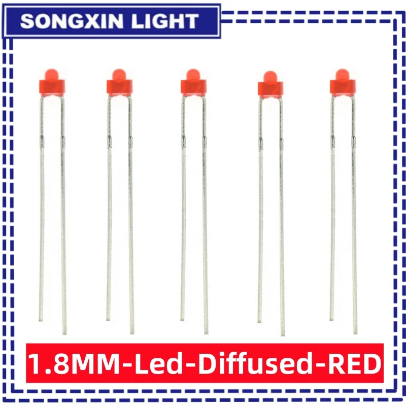 Kit surtido de diodos de luz LED difusa, componentes verde, azul, blanco, amarillo y rojo, bricolaje, nuevo y Original, 100mm, lote de 1,8 unidades - imagen 2