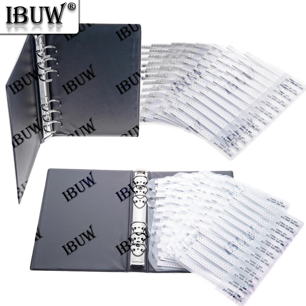 Kit de condensadores Libro de muestras de condensadores SMD 0201 0402 0603 0805 1206 Paquete surtido DIY - imagen 3