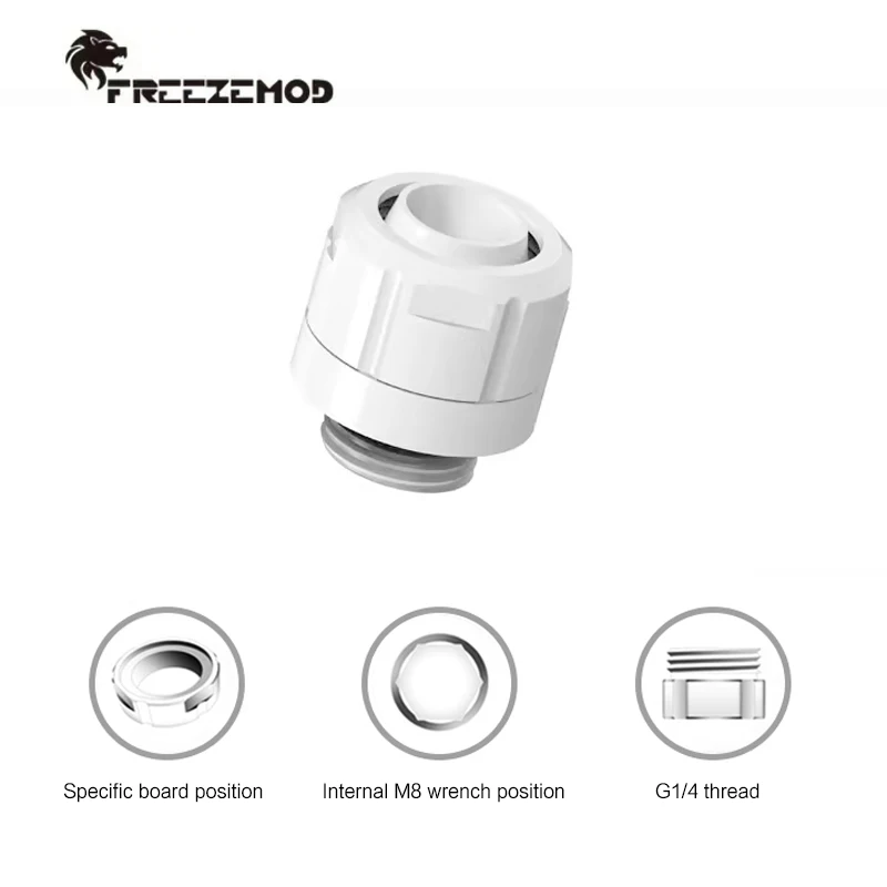 FREEZEMOD-manguera de refrigeración por agua para ordenador, accesorio para tubos de PVC PE de 10x13MM, superficie lisa, fijación de llave Hexagonal delgada de 3/8 pulgadas - imagen 4