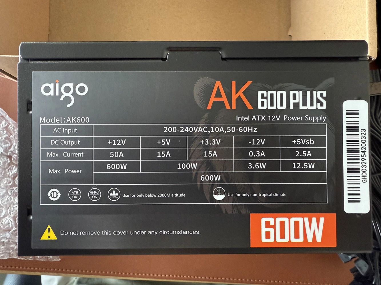 Go AK Fuente Alimentación PC Ventilador Silenciosa RGB ATX para Juegos - imagen 5