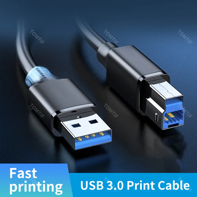 Cable de impresora USB 3,0 USB 3,0 A a B Cable de extensión USB3.0 Cable de impresora para PC Epson ZJiang Cable de impresora de escáner de etiquetas - imagen 2