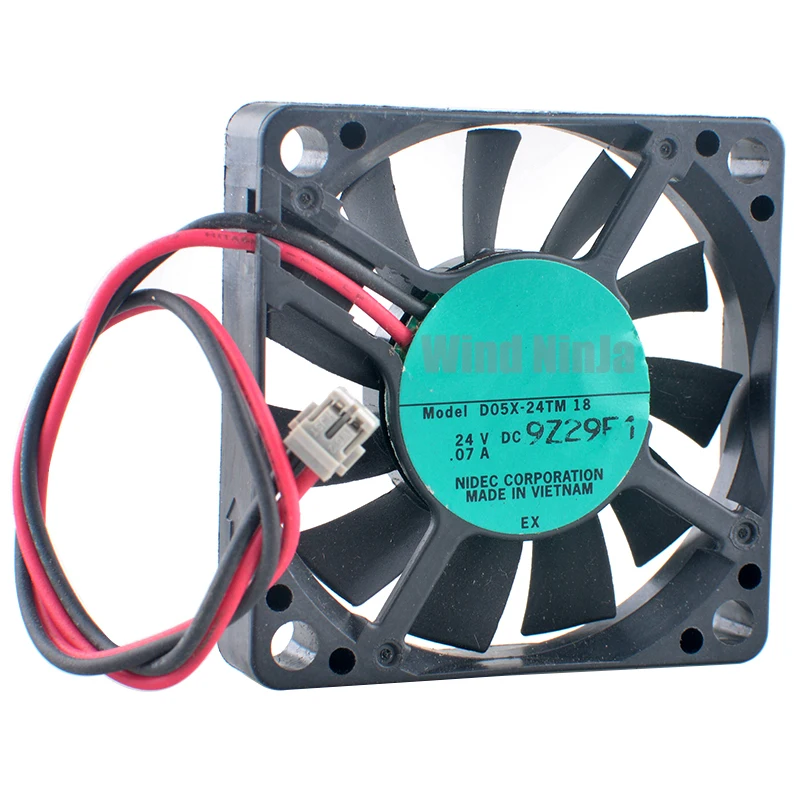 Ventilador de flujo Axial para fuente de alimentación, D05X-24TM, 5cm, 50mm, 50x50x10mm, DC24V, 0.07A, 2 pines