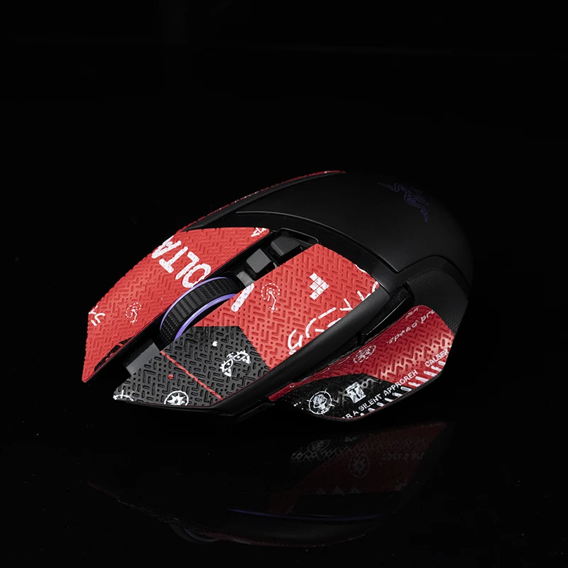 BTL-Cinta de agarre para ratón, pegatina hecha a mano para patín, piel de lagarto antideslizante, chupar el sudor para Razer Basilisk X Hyperspeed Wireless Ultimate V2 - imagen 4