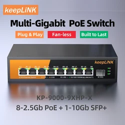 KeepLiNK Switch Ethernet PoE 2,5 GbE con SFP 10 Gb/s