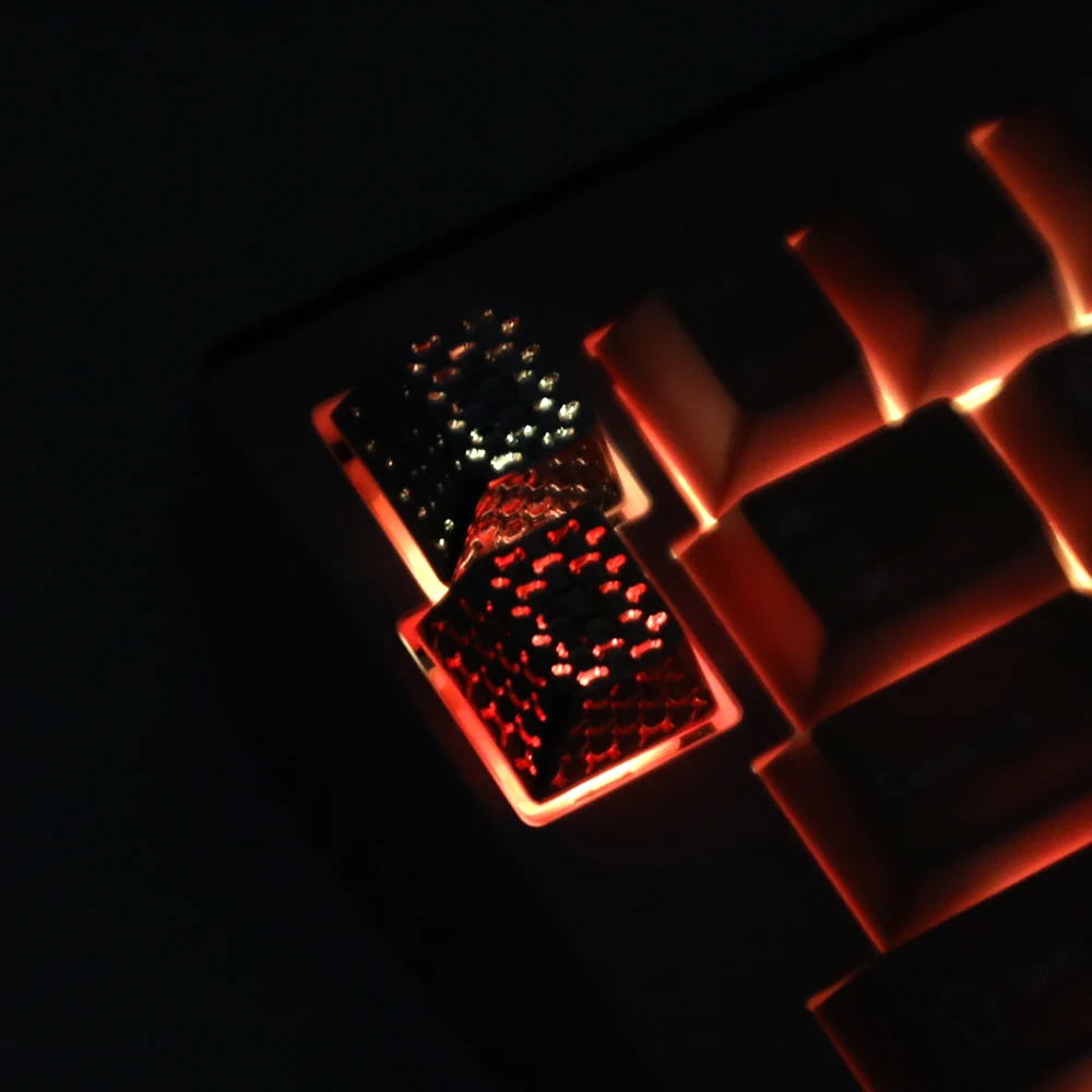 Tecla translúcida de malla ESC Honeycomb R4, accesorio de Metal hueco con personalidad para Teclado mecánico de juegos - imagen 4