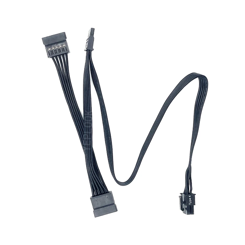 Cable de alimentación HDD SSD recto SATA de 6 pines a 3 para fuente de alimentación Modular Corsair RMi, RMx, AXi, HX, HXi, RM, CSM, CXM, TXM, SF 850W 750W 650W - imagen 4