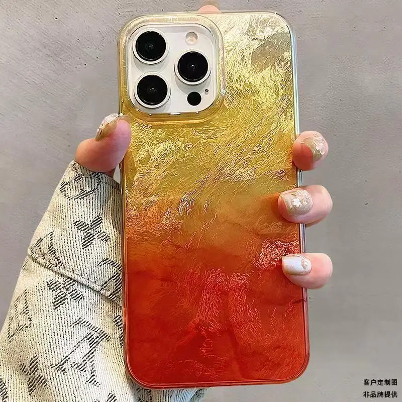 Funda de teléfono con estampado de bosque de niebla gradiente para iPhone 11 12 13 14 15 16 Pro Max XS X XR 7 8 Plus SE 2022 2020 cubierta de parachoques a prueba de golpes - imagen 4