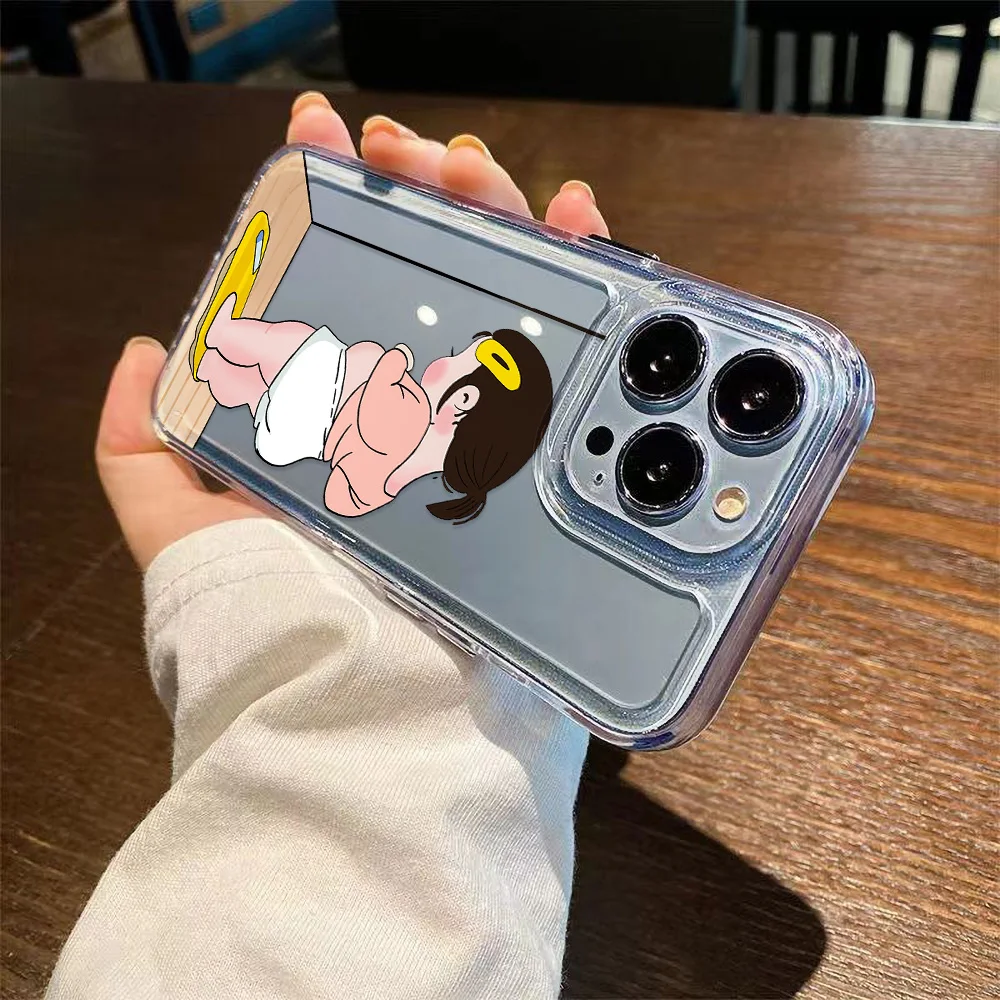 Funda de silicona transparente con dibujos animados para iPhone, carcasa de teléfono para iPhone 14, 13, 11, 15 Pro Max, 12, XR, X, XS, 7, 8 Plus, SE 2020, 15 Pro Max, 13Pro Max - imagen 5