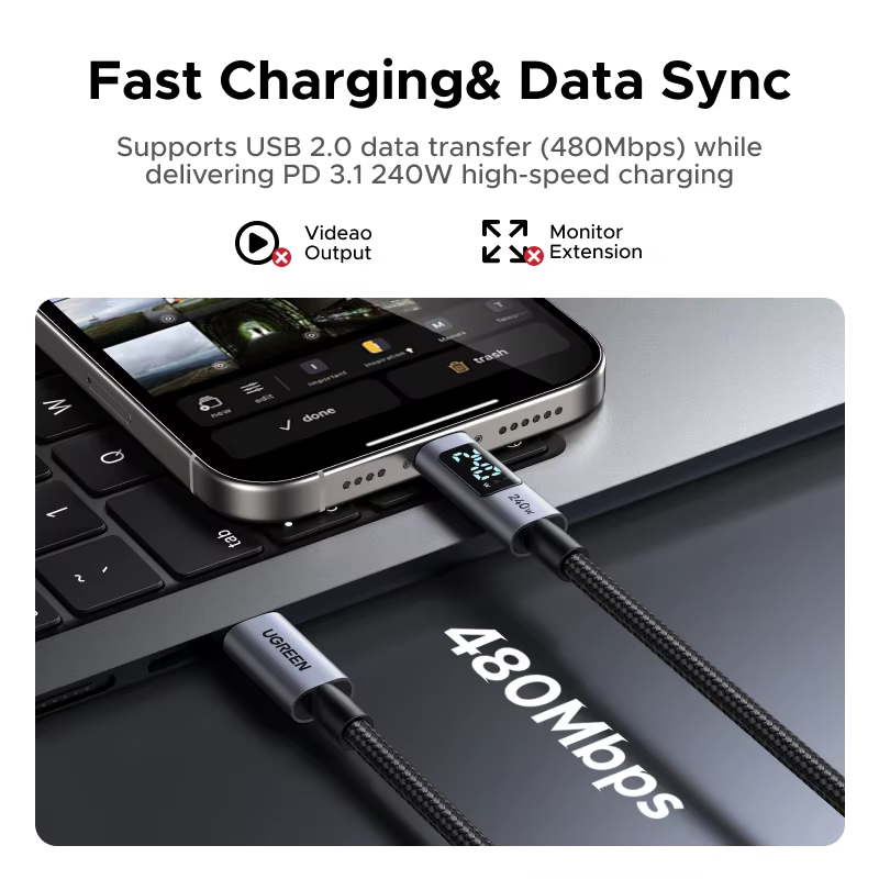 UGREEN Cable USB-C 100W iPhone 15 MacBook Samsung S21 - imagen 3