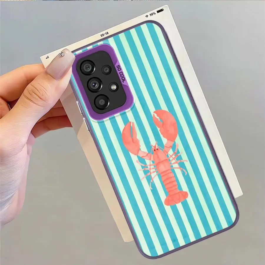 Marinc Life cangrejos langostas Cool Back funda de teléfono para Samsung Galaxy S23 S24 FE S23 S21 S25 S20 Plus S22 Note 20 Ultra - imagen 4