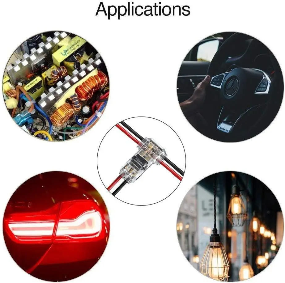 Conector de cable de 10/20 piezas, conector de cable T de bajo voltaje, 2 pines, 2 vías, conectores de empalme compactos universales automotrices para cableado - imagen 5