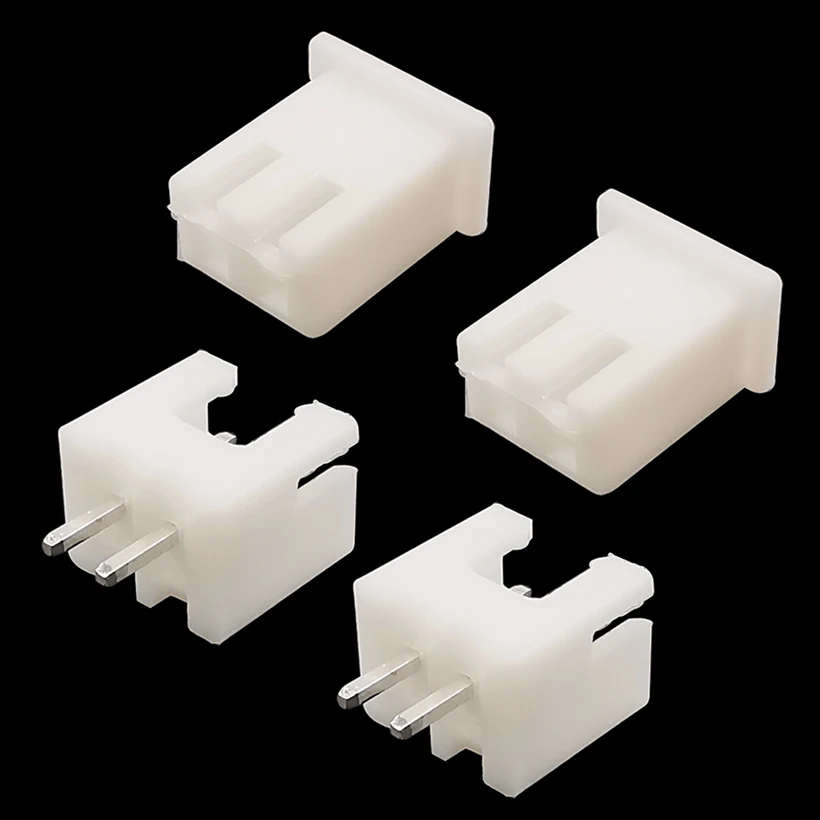 100 Uds JST XH2.54 2 pines macho hembra Material conector PCB cables Pin encabezado carcasa XH2.54mm enchufe de aguja recta carcasa de plástico - imagen 2