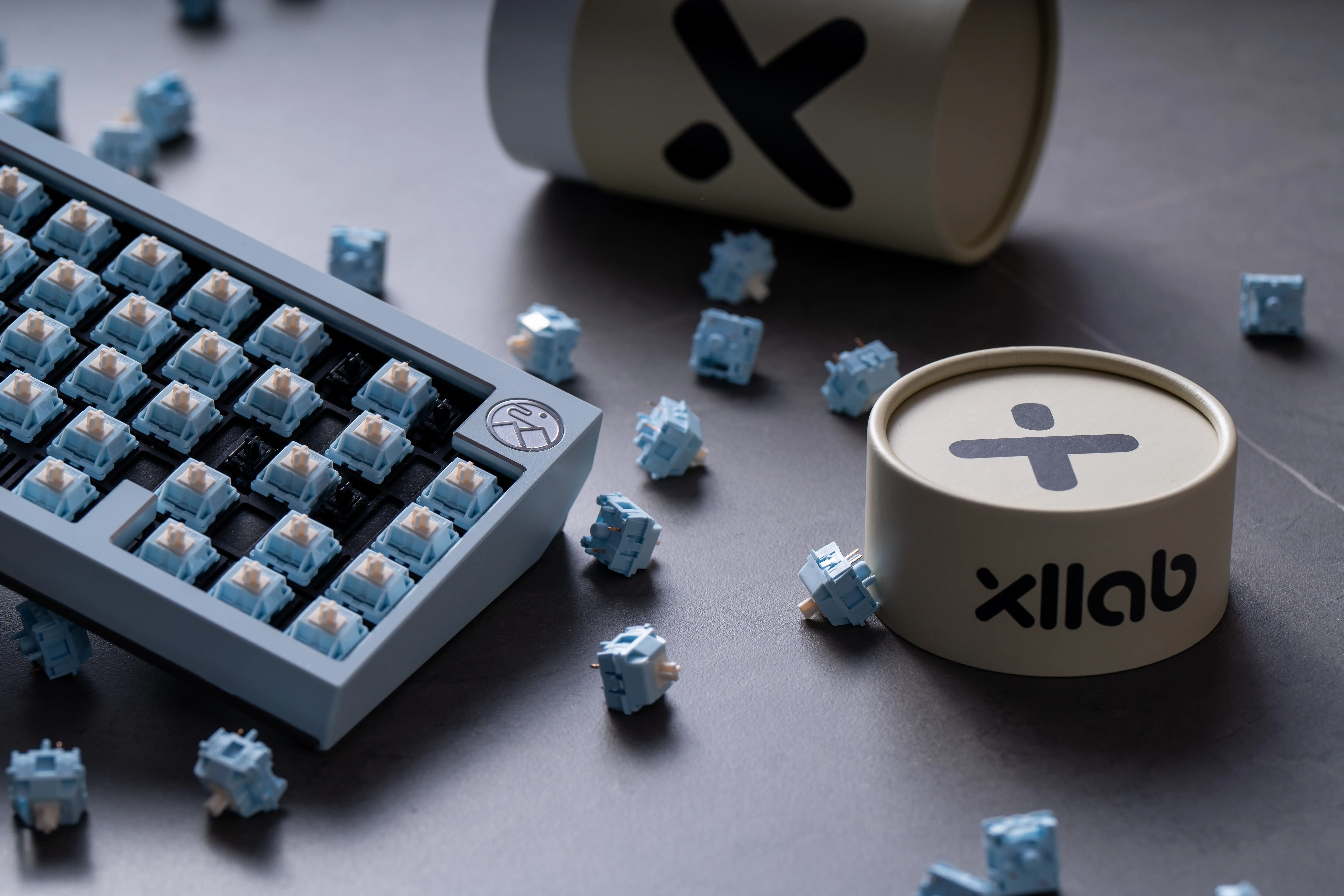 XLLAB x HMX interruptor lineal de yogur 37g 45g 53g Actuación teclado mecánico lubricado de fábrica interruptores DIY - imagen 4