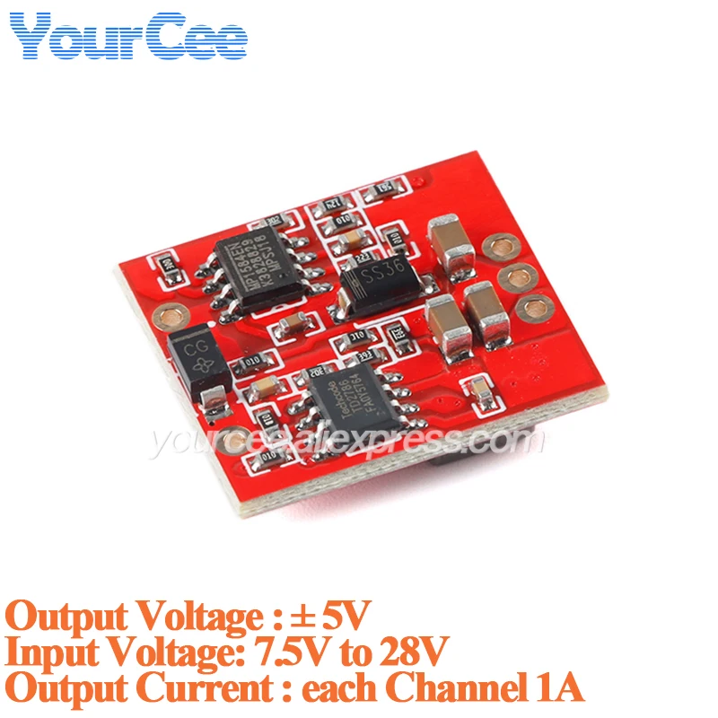 5 uds/1 unidad DC-DC Dual módulo de fuente de alimentación reductor 300mA 1A Dual 5V 9V 12V 15V salida ± 5V ±9V ±12V ±15V - imagen 4