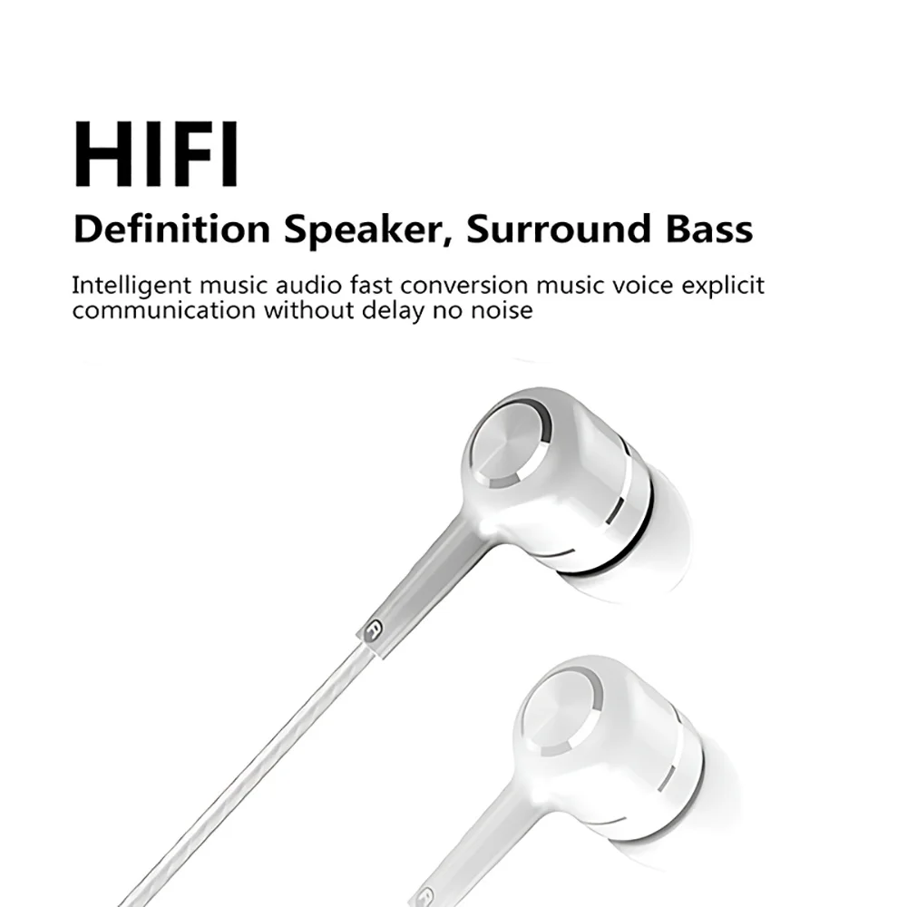 Auriculares intrauditivos estéreo con micrófono, cascos HiFi universales portátiles de 3,5mm para Apple/Android/Huawei, 1 ud. - imagen 4