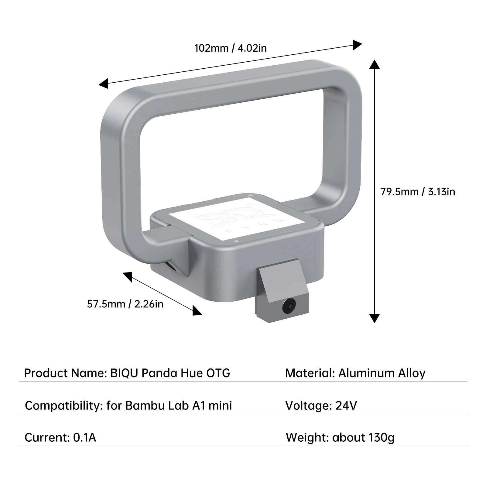 BlQU Panda Hue OTG personalizado CMYK lithophane intercambiable aleación de aluminio iluminación LED para Bambu Lab A1 mini - imagen 5