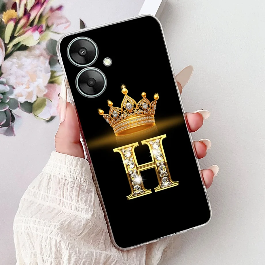 Para Xiaomi Redmi 13C 5G funda Redmi 13R cubierta de letras de corona de lujo funda de teléfono de silicona suave para Redmi 13R Redmi13C 5G Fundas bolsas - imagen 4