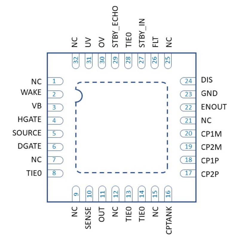 2 uds STPM801-TR VFQFN-32 STPM801 Protector contra sobretensiones/parafoudre enchufe caliente automotriz de alto voltaje, arranque suave y Chip de junta tórica - imagen 3