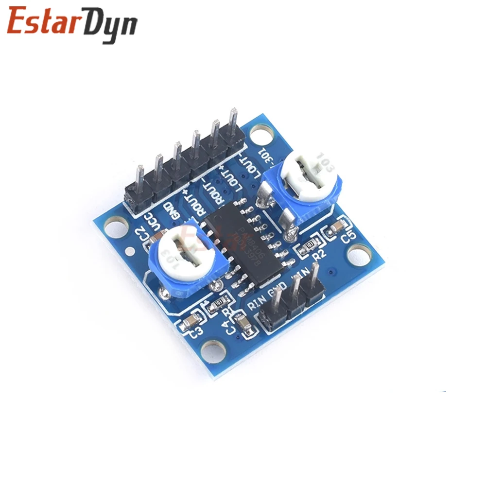 Placa amplificadora PAM8406 Clase D, módulo de Audio estéreo de 5W + 5W con Control de volumen para altavoz DIY, caja de sonido portátil - imagen 2