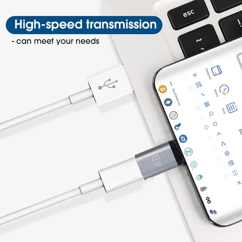 Adaptador de carga de teléfono Universal tipo C, convertidor de Cable Lightning hembra a USB C macho para IPhone 15, 14, 13, 12 Pro - imagen 3