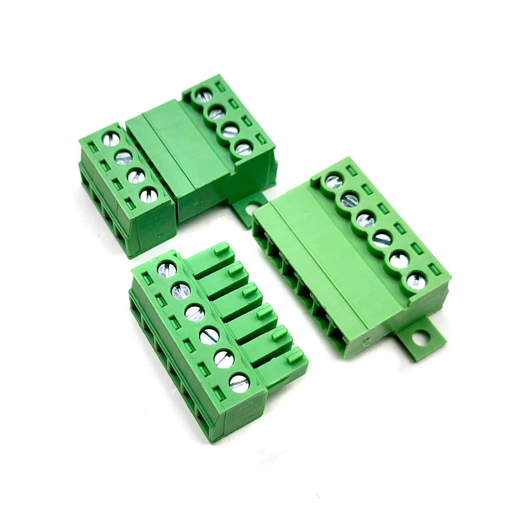 Conector de bloque de terminales de tornillo tipo tope aéreo, paso de 3,81mm, con orificios de fijación de instalación, 2P-12P para 28-16AWG, 10 Uds. - imagen 4