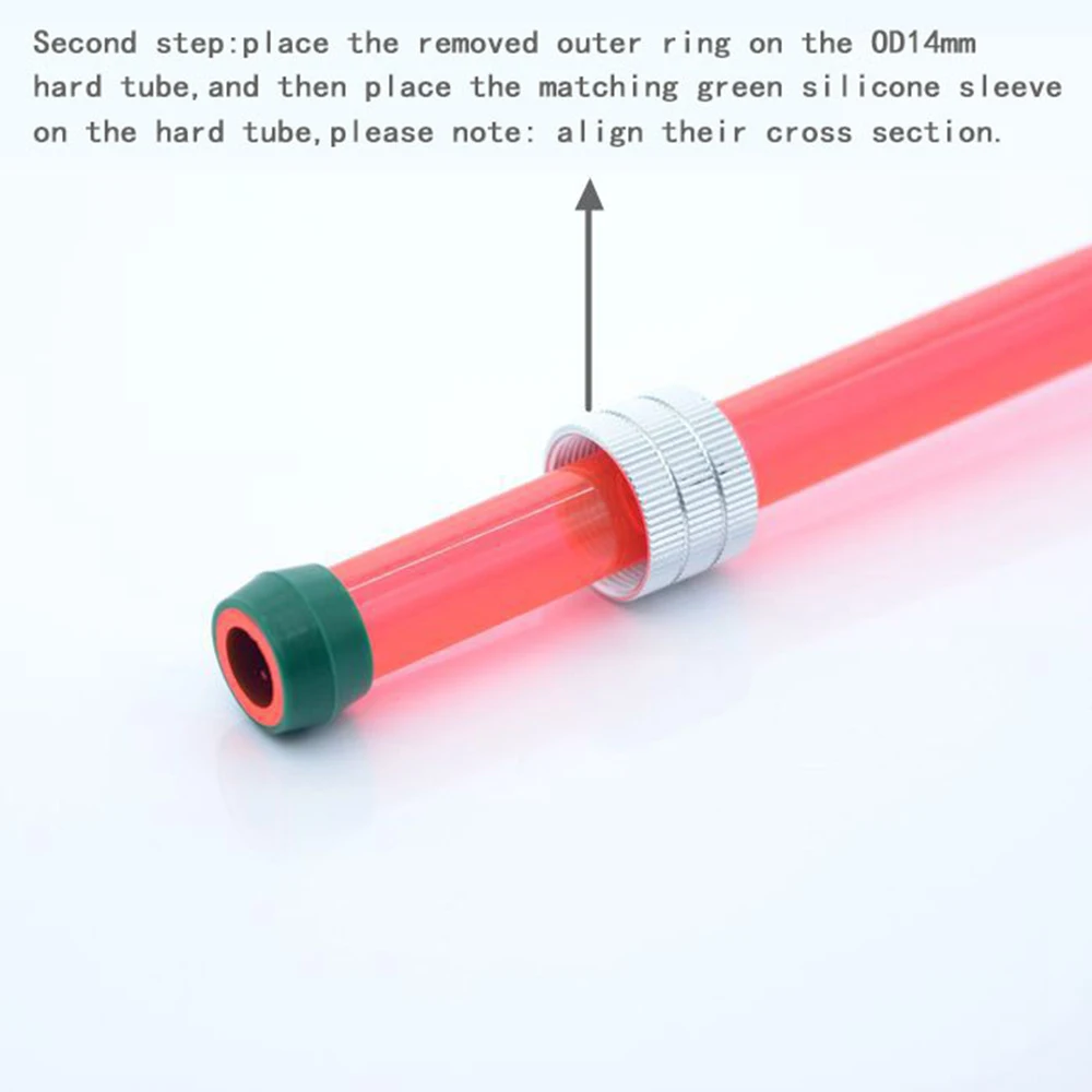 FREEZEMOD Combo de codo de 90 grados de compresión de tubo duro, adaptador de ajuste de tubo PETG acrílico, refrigeración por agua G1/4, OD12mm/14mm/16mm - imagen 5