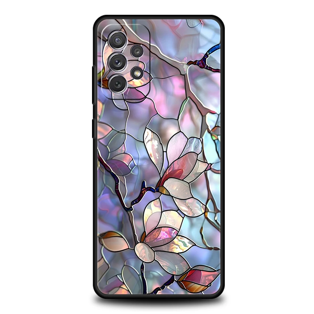 Funda para Samsung A15 A13 A35 A55 A51 A71 A41 A31 A21S A03S A05 A17 A23 A25 A33 A53 A73 5G A07 4G cubierta flor mármol geometría - imagen 3