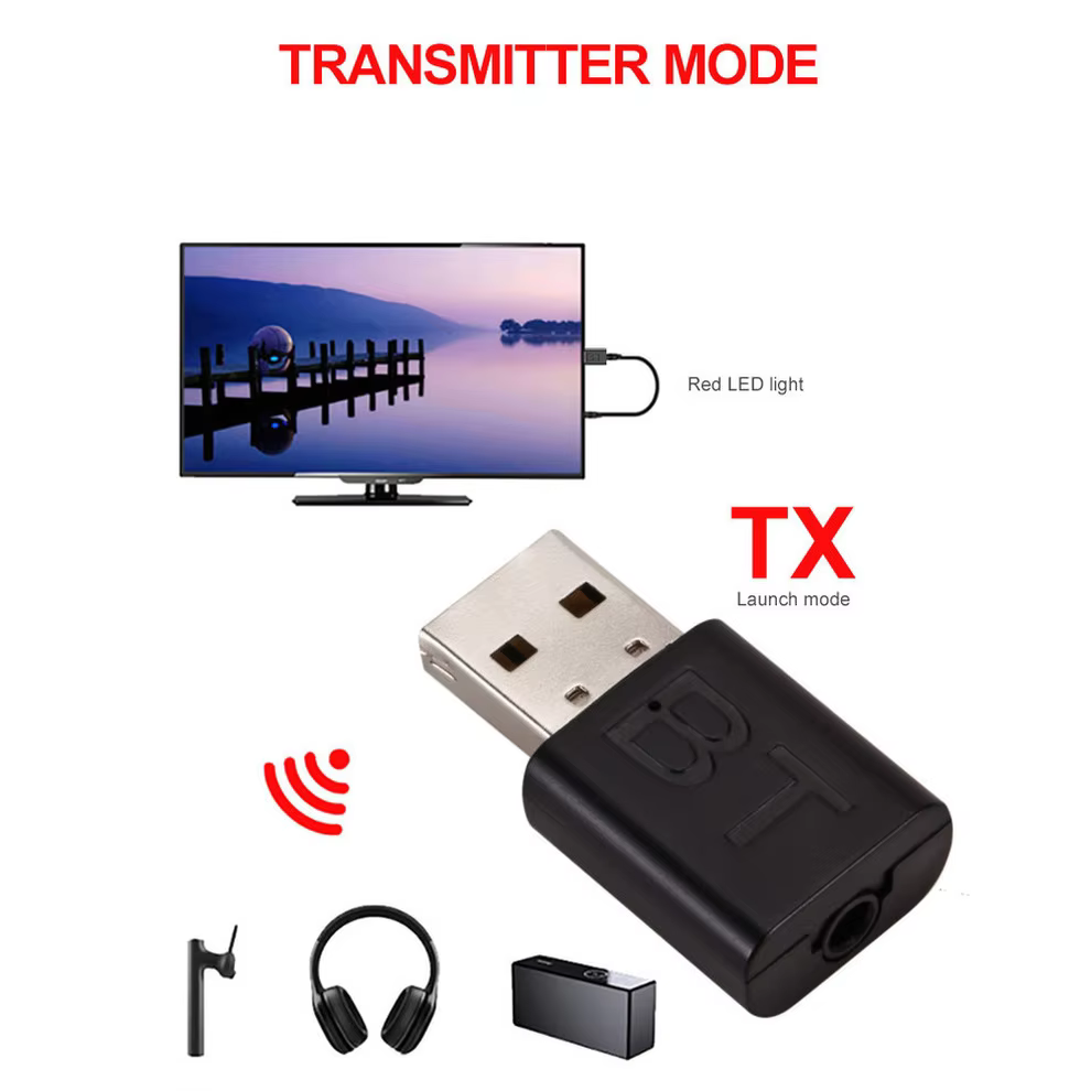 Adaptador USB Bluetooth 5.0 – Receptor y Transmisor de Audio - imagen 2