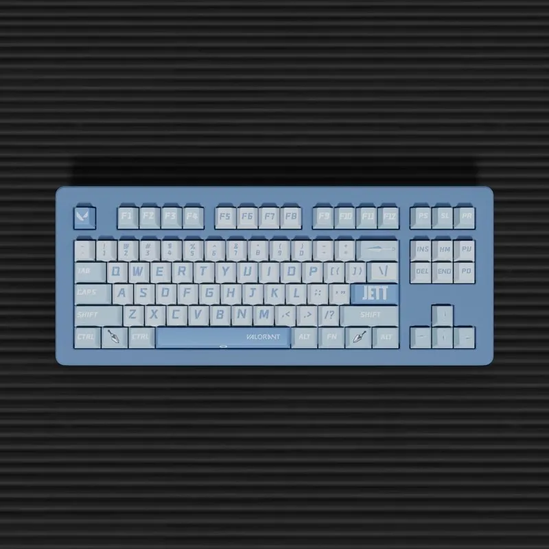 GMK azul-blanco 140 + teclas PBT Dye Subbed Key Caps Cherry Profile Keycap con 2.25U 2.75U 3U 7U Barra espaciadora ISO Enter - imagen 3