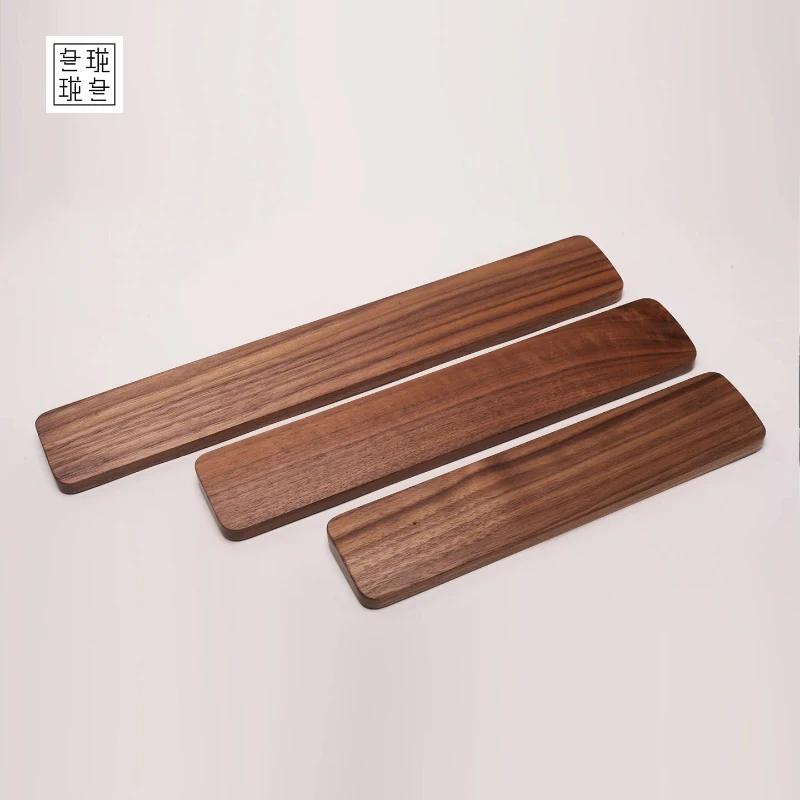 Almohadilla de palma para teclado de madera, alfombrilla antideslizante con esquinas redondeadas para teclado mecánico de 60-104 teclas, soporte de escritorio, 30/36/44cm - imagen 3