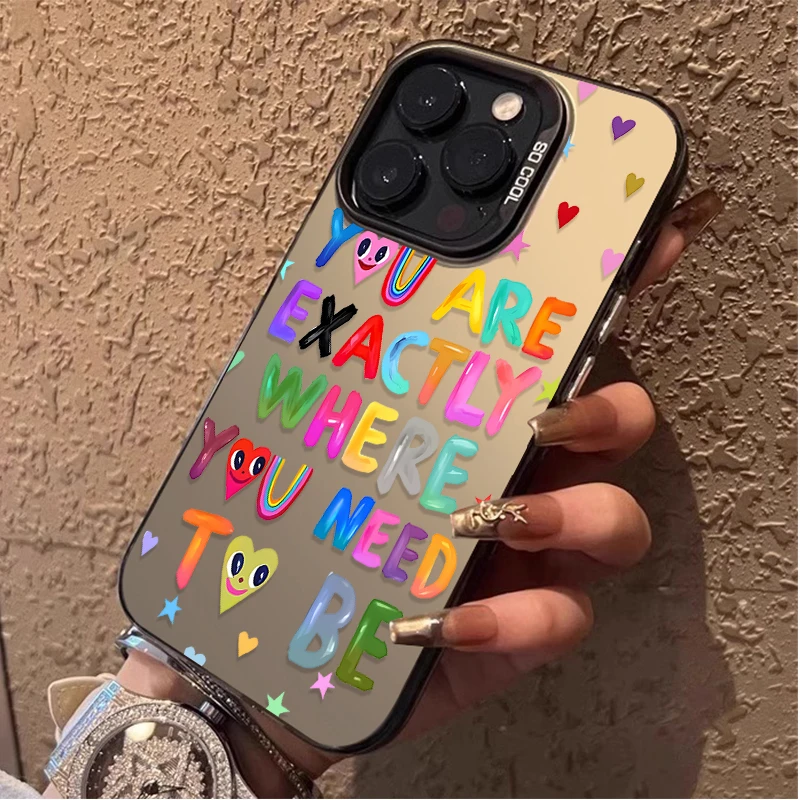 Funda colorida de la suerte en inglés para Samsung Galaxy A24 A33 A34 A14 A13 A23 A55 A15 A35 A25 A05 A05S 5G A54 A53 A32 A52 A52S - imagen 2