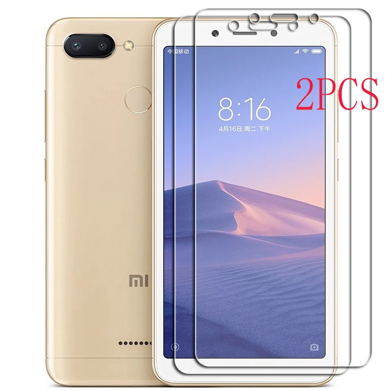 Para Xiaomi Redmi 6 6A Protector de vidrio templado en M1804C3DG, M1804C3DH, M1804C3DI 5,45 pulgadas Protector de pantalla película de la cubierta del teléfono
