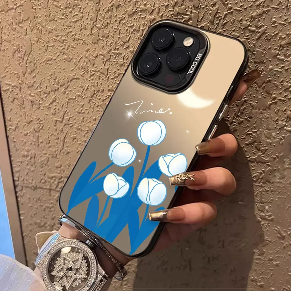 Funda de lujo con patrón de flores para iPhone 14, 15, 16, 13, 12, 11 Pro Max Plus, 7, 8, SE, 2020, 2022, 2023, XR, X, XS Max, 16Pro Max - imagen 3