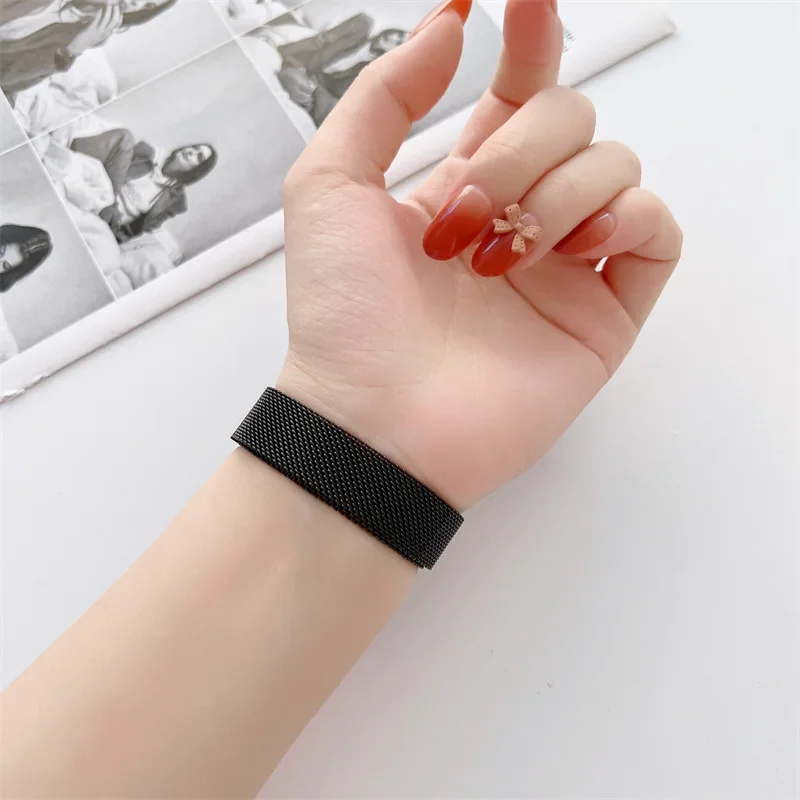Bucle milanés oficial para Xiaomi smart Band 8-9-10-NFC Correa reloj inteligente pulsera de repuesto Correa Mi band 8 9 10 Accesorios - imagen 4
