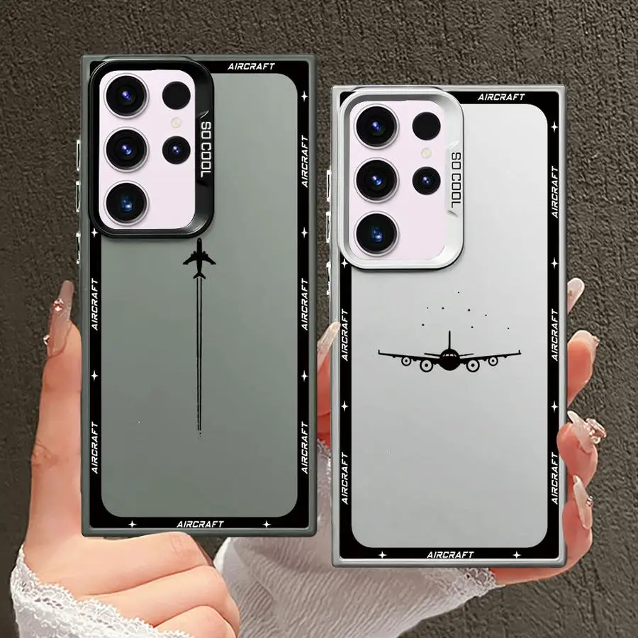 Funda trasera de teléfono con aviones para Samsung Galaxy S23 S20 Plus S25 S24 FE S23 S22 S21 Note 20 Ultra - imagen 3