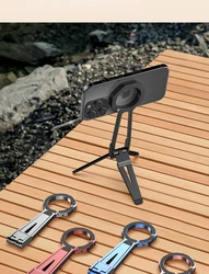 Trípode Magnético con Mosquetón para iPhone – Soporte Doble Cara