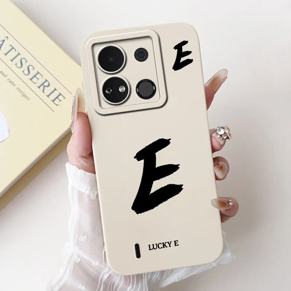 Para Itel A04 A632WM Funda bonita con letras de la suerte suave TPU silicona protección de cámara Funda protectora trasera para Itel A05s A663LC Funda - imagen 4