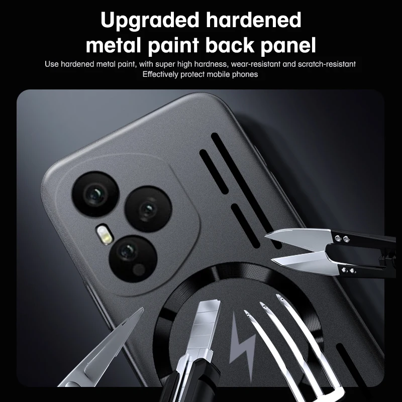 Magsafe-funda de teléfono con carga inalámbrica magnética, ultrafina, disipación de calor, a prueba de golpes, para Honor 400 X60 X70 Magic 6 7 Pro Lite - imagen 5