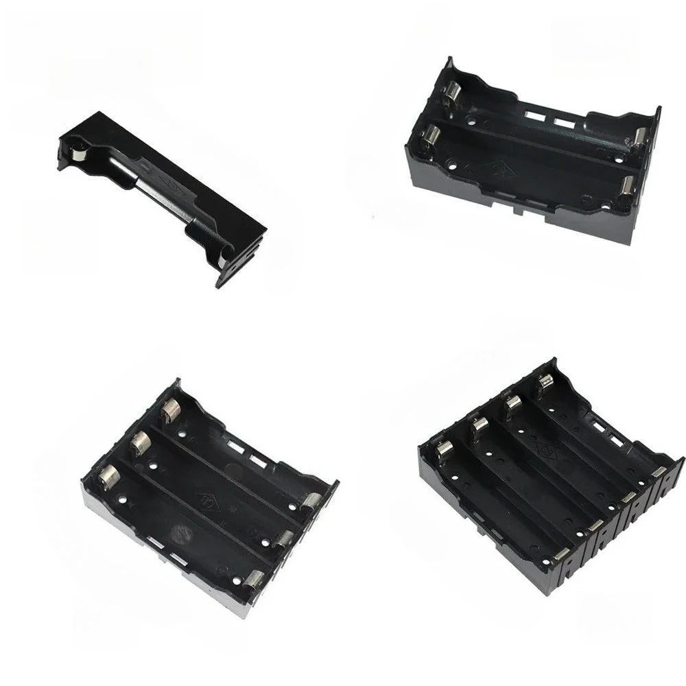 1 Uds soporte de batería 18650 fundas para banco de energía caja de almacenamiento de batería de plástico 1 2 3 4 ranuras contenedor de baterías - imagen 2