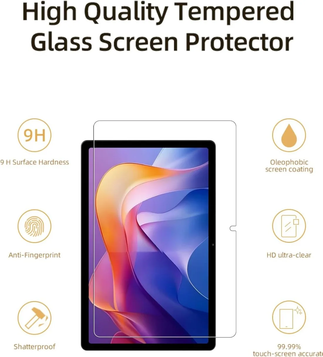 Película de vidrio templado de 2 piezas para Xiaomi Redmi Pad 2 Protector de pantalla HD transparente antiarañazos para Redmi Pad 2 protectores de pestañas de 11 pulgadas - imagen 3